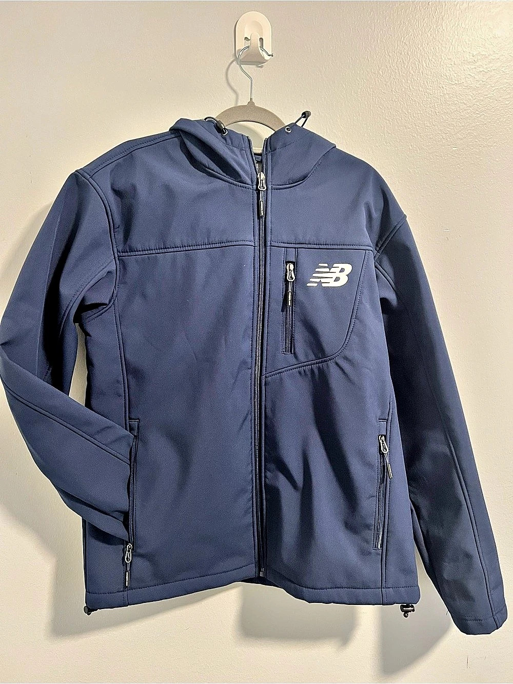 New Balance Men'Small Hooded Jacket in Blue Size Small Like New